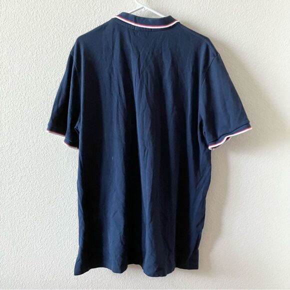 Ralph Lauren Navy Blue Striped Old Money Business Casual Classic Polo Shirt XL - Picture 3 of 4